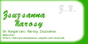 zsuzsanna marosy business card